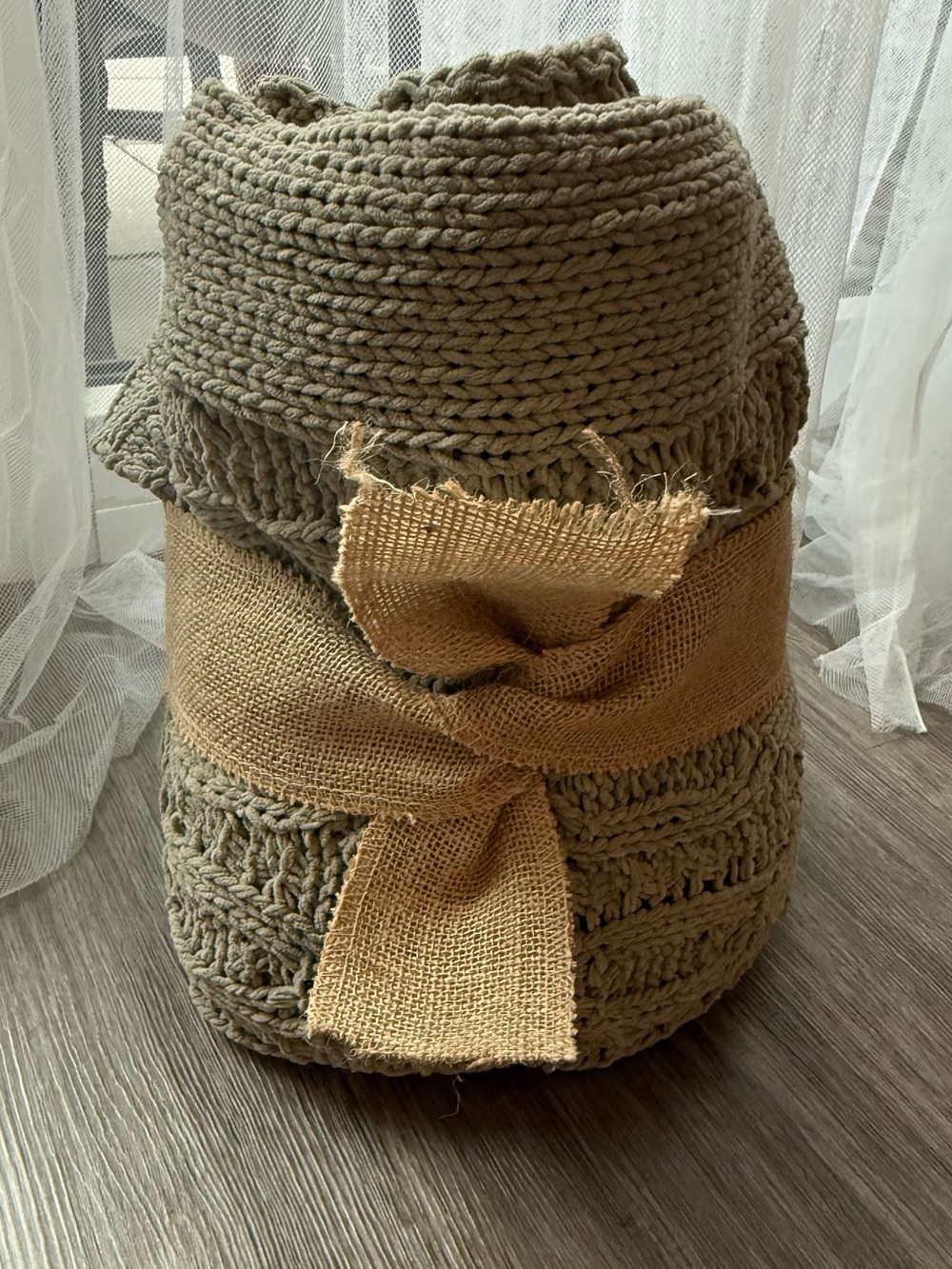 Threshold Plush Chunky Knit Throw Blanket - Sage Green Taupe Gray